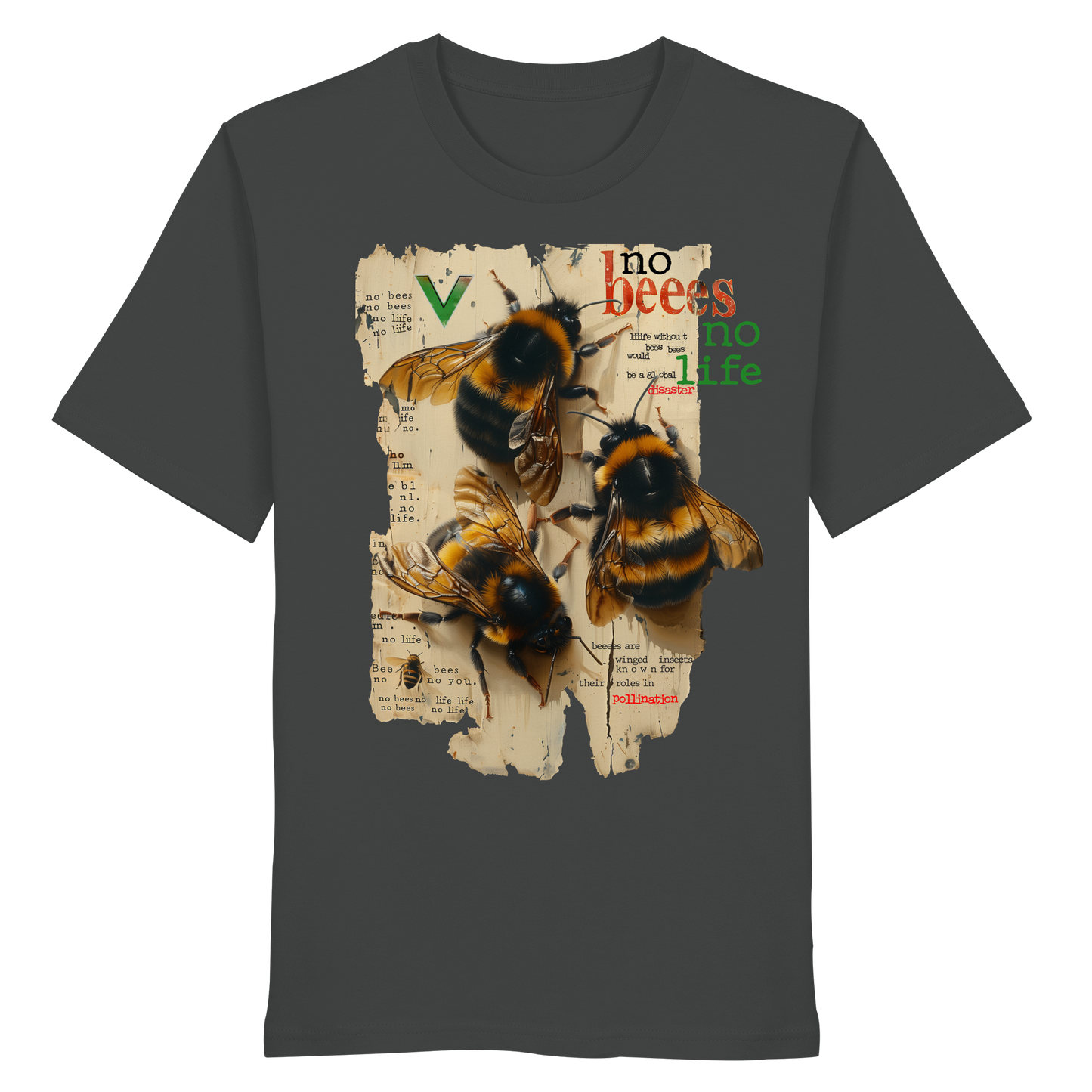 vegwear "no bees, no life" - unisex Bio T-Shirt, vegan fair