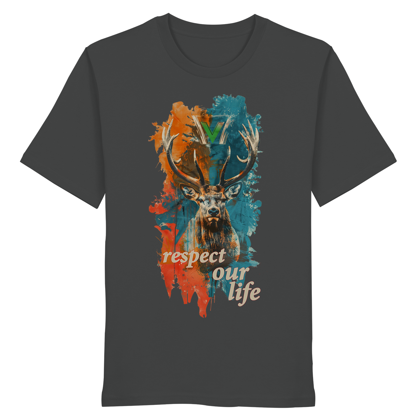 vegwear "respect our life - Hirsch" - unisex Bio T-Shirt