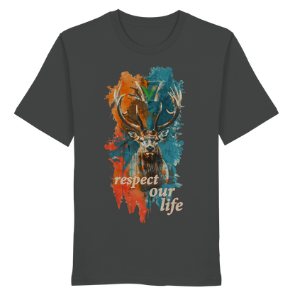 vegwear "respect our life - Hirsch" - unisex Bio T-Shirt