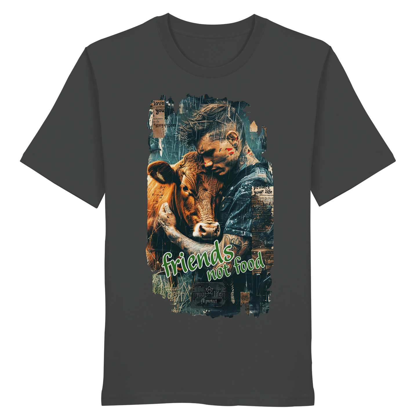 vegwear "friends not food" - unisex T-Shirt, vegan, fair, cool