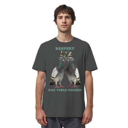 vegwear "Respekt hat viele Federn" - unisex Bio T-Shirt