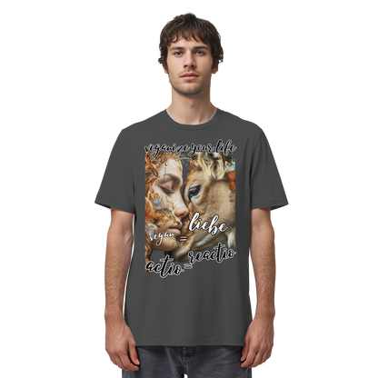vegwear "actio = reactio" - unisex Bio T-Shirt, vegan ist Mitgefühl