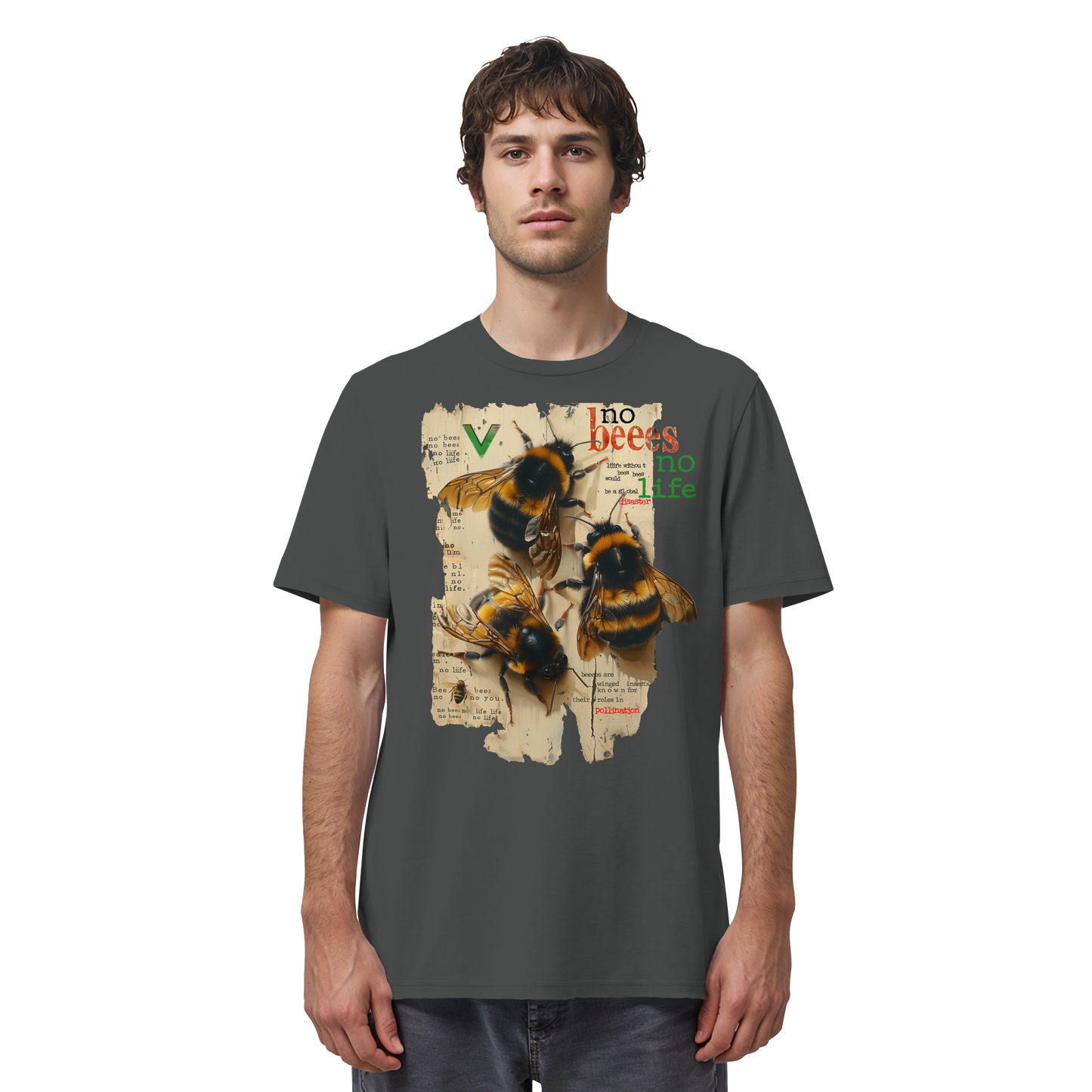 vegwear "no bees, no life" - unisex Bio T-Shirt, vegan fair