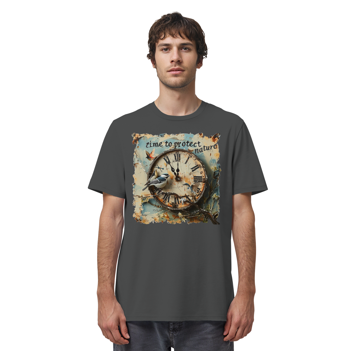 vegwear "time to protect nature" - unisex T-Shirt, nachhaltige Mode