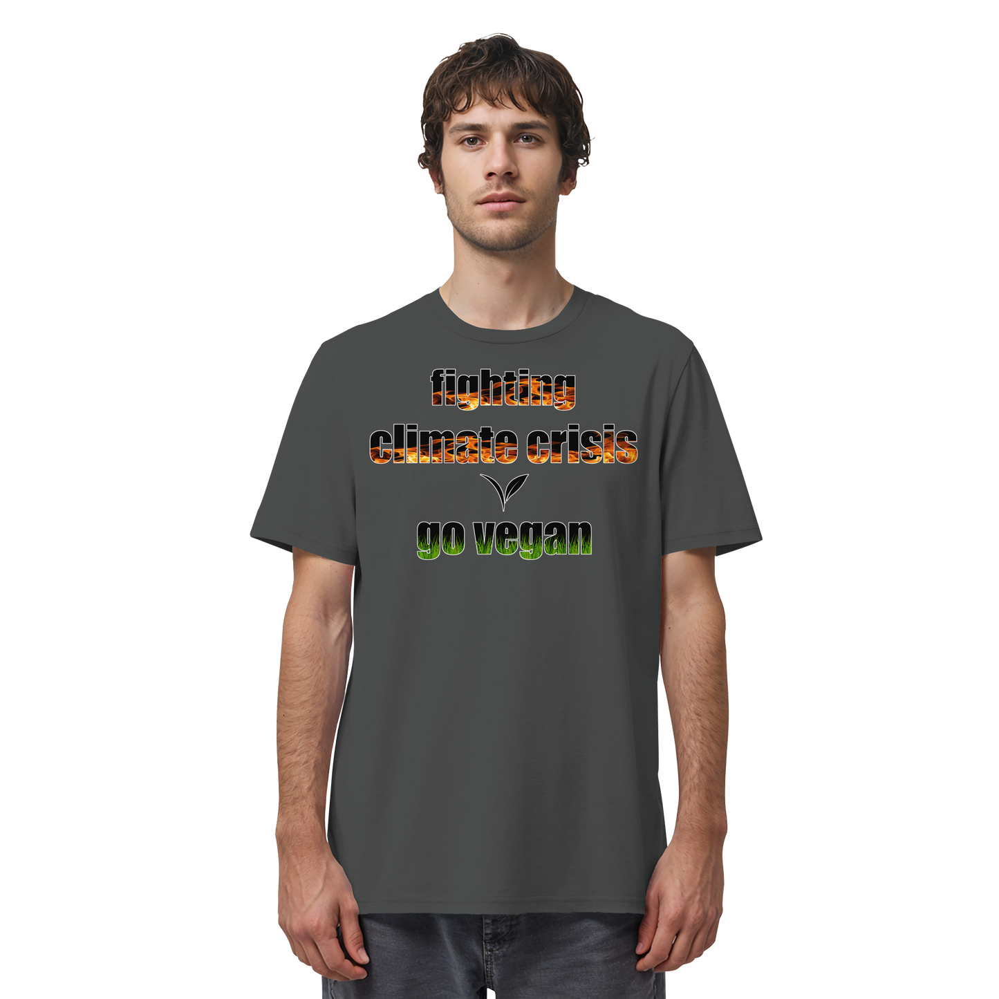 vegwear "fighting climate cirsis" - unisex Bio T-Shirt, vegan & klimafreundlich