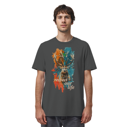 vegwear "respect our life - Hirsch" - unisex Bio T-Shirt
