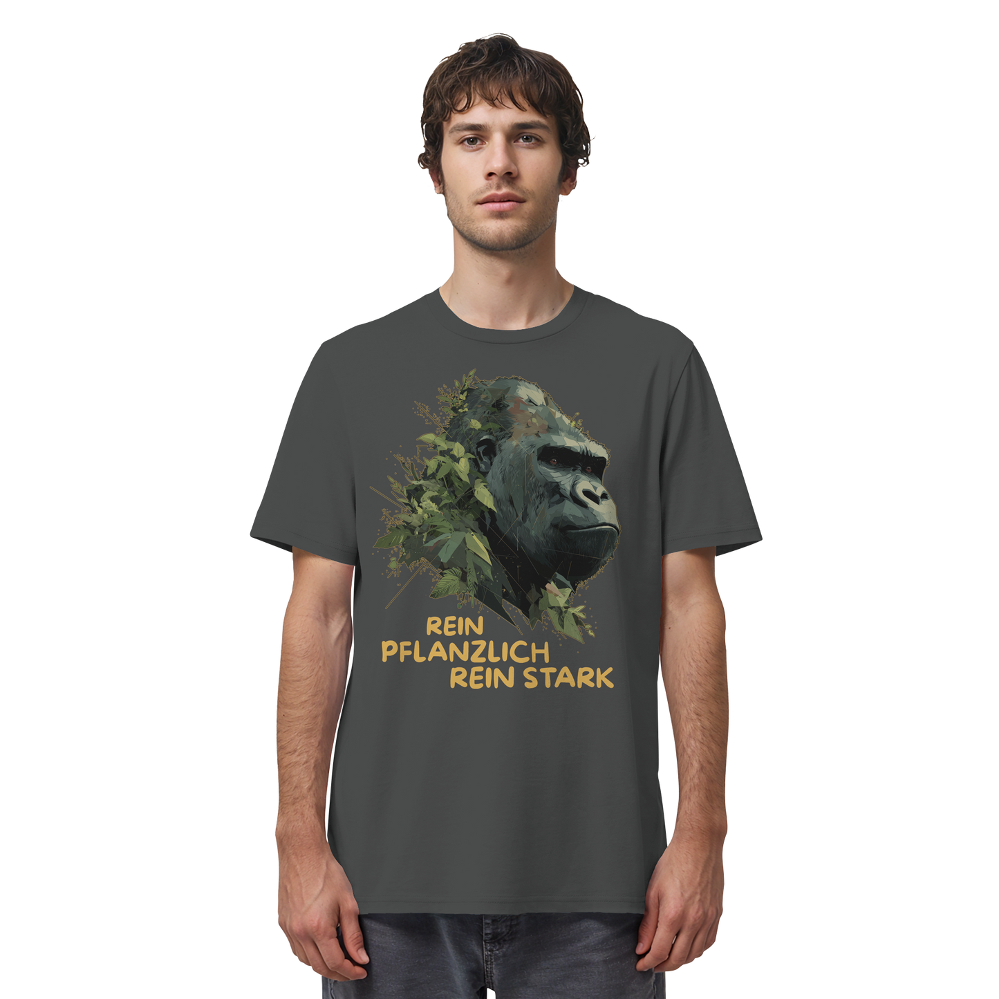 vegwear "Gorilla, rein pflanzlich, rein stark" - unisex Bio T-Shirt