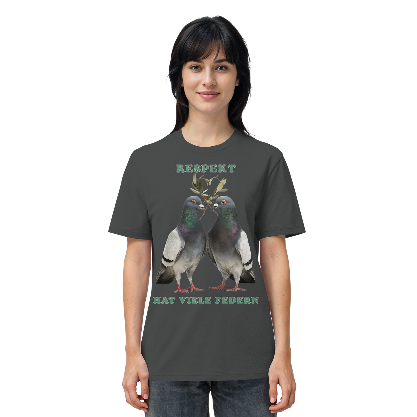 vegwear "Respekt hat viele Federn" - unisex Bio T-Shirt