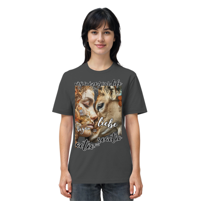 vegwear "actio = reactio" - unisex Bio T-Shirt, vegan ist Mitgefühl