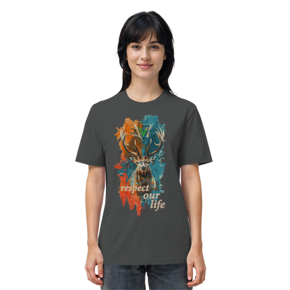 vegwear "respect our life - Hirsch" - unisex Bio T-Shirt