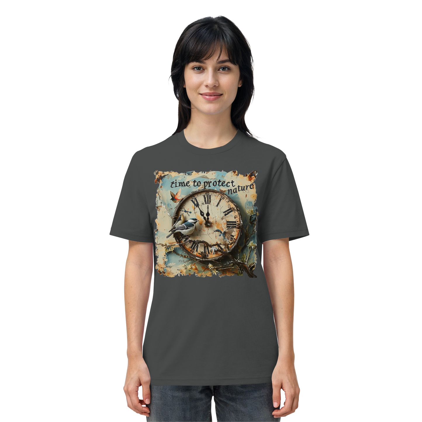 vegwear "time to protect nature" - unisex T-Shirt, nachhaltige Mode