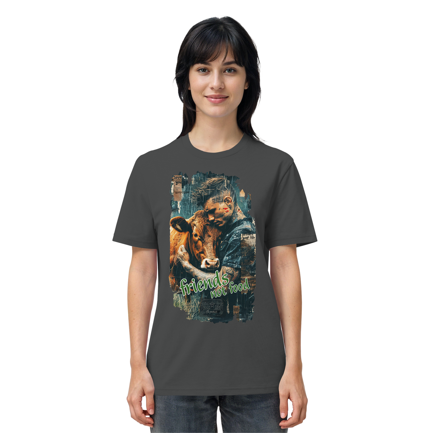 vegwear "friends not food" - unisex T-Shirt, vegan, fair, cool