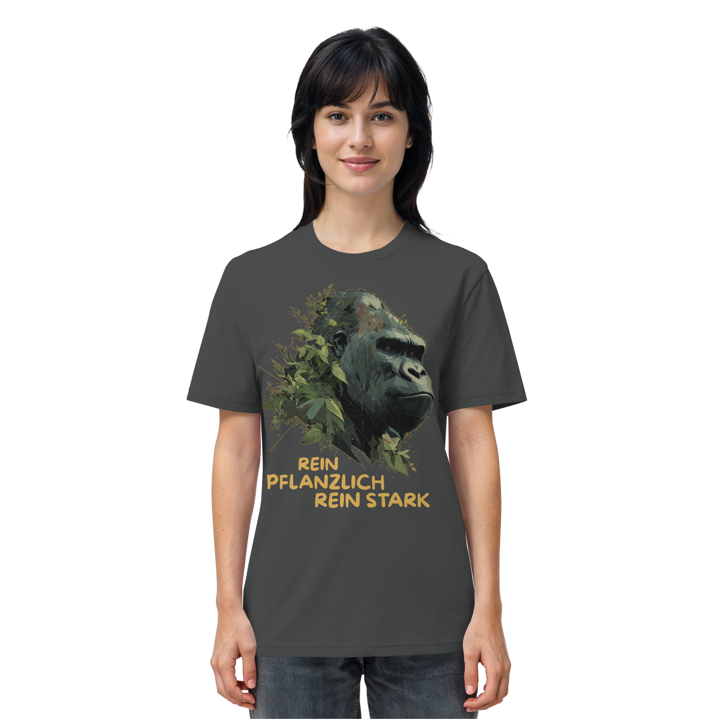 vegwear "Gorilla, rein pflanzlich, rein stark" - unisex Bio T-Shirt