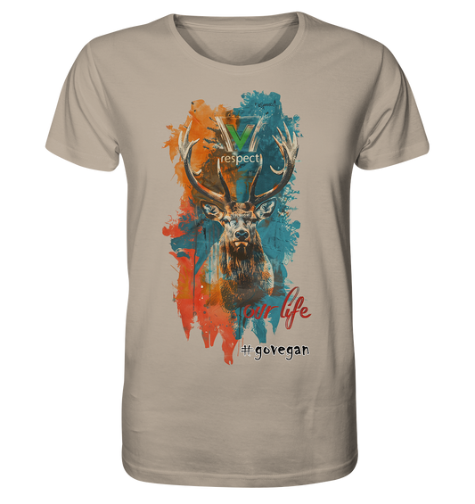 Motiv "respect our life, go vegan" - unisex Bio T-Shirt
