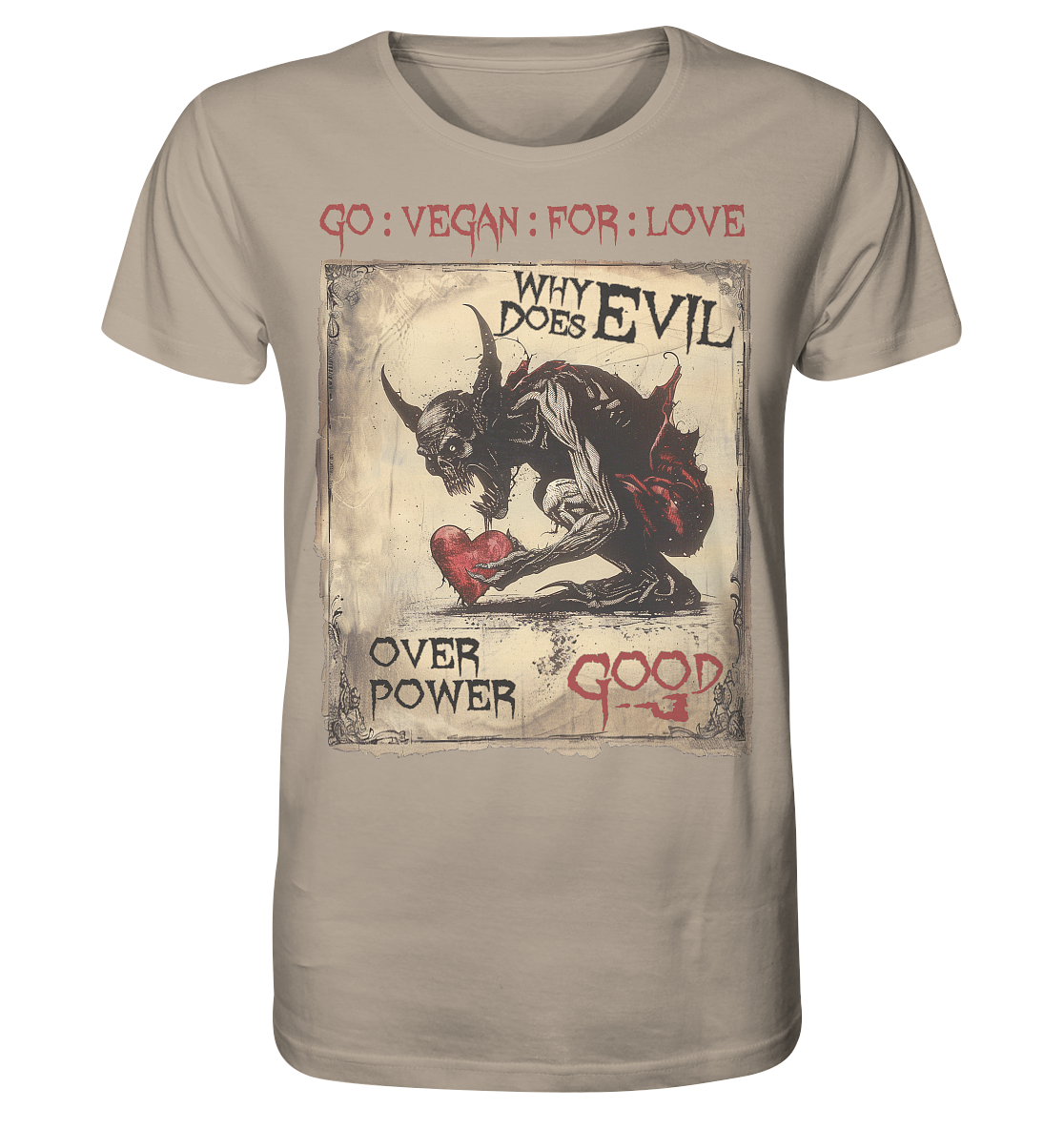 Motiv "why does evil" - unisex Bio T-Shirt