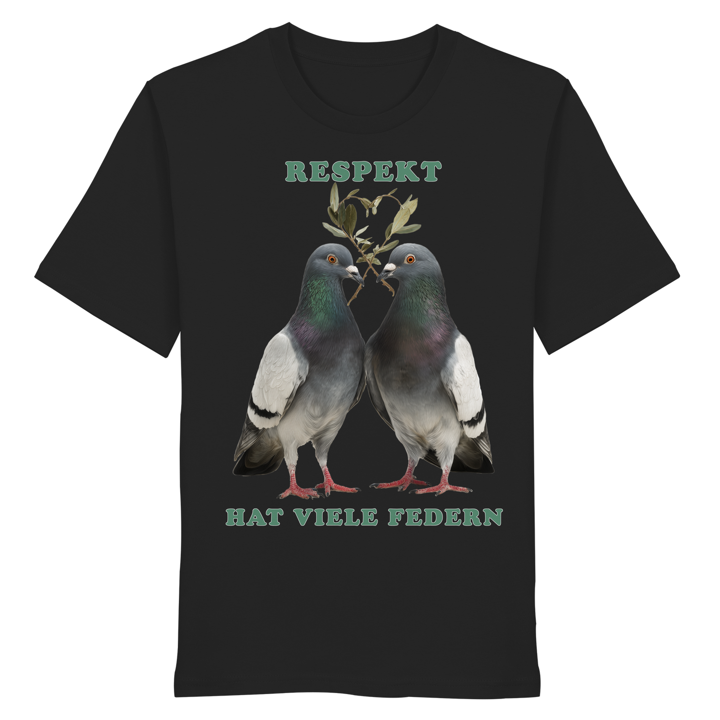 vegwear "Respekt hat viele Federn" - unisex Bio T-Shirt