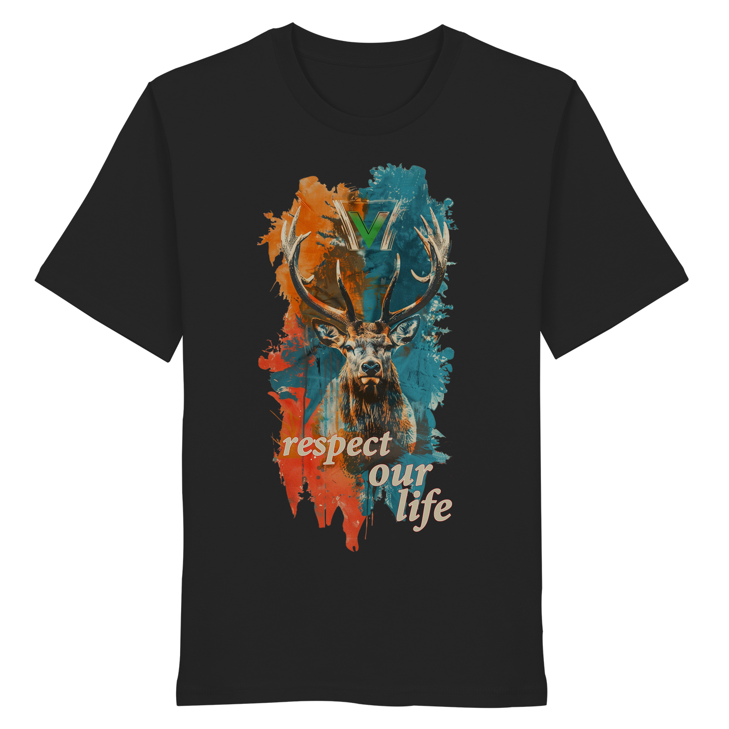 vegwear "respect our life - Hirsch" - unisex Bio T-Shirt