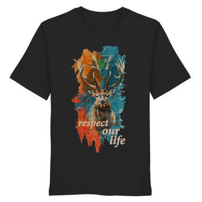 vegwear "respect our life - Hirsch" - unisex Bio T-Shirt
