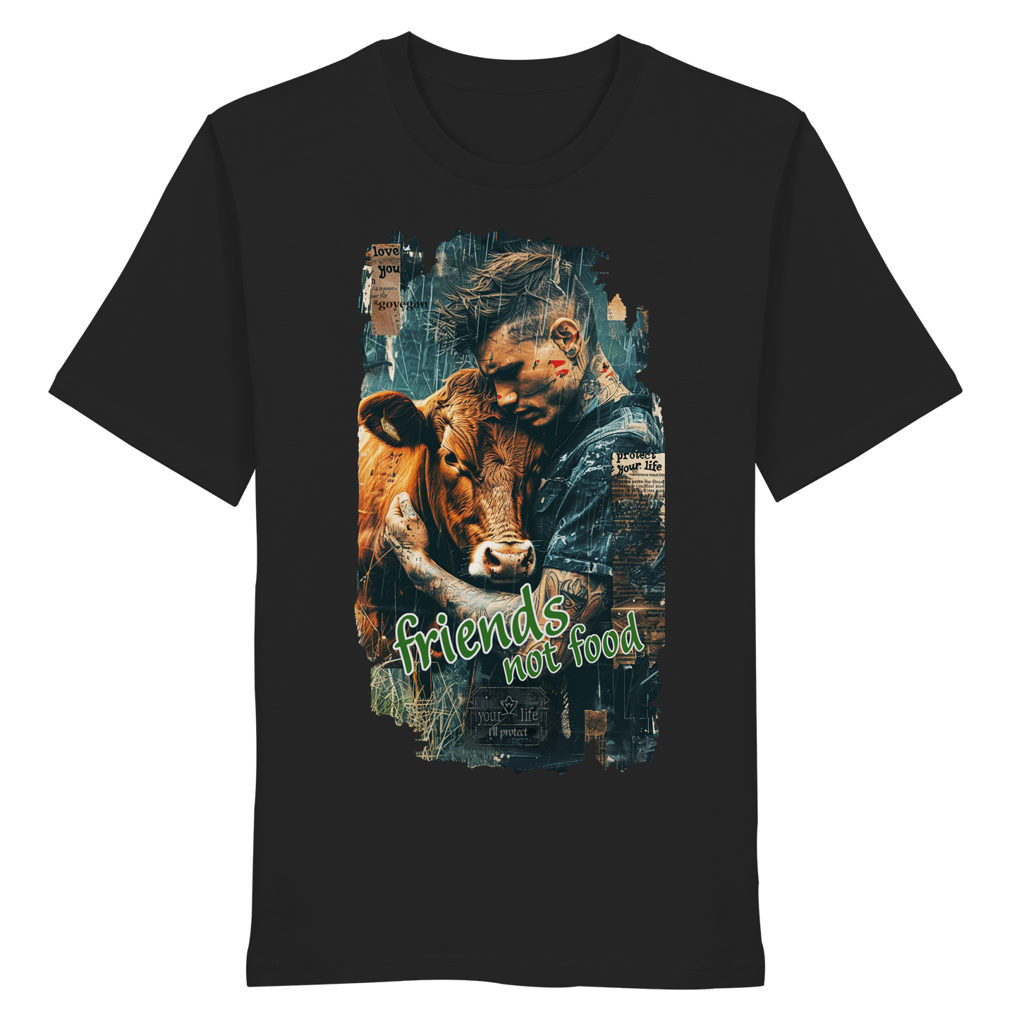 vegwear "friends not food" - unisex T-Shirt, vegan, fair, cool