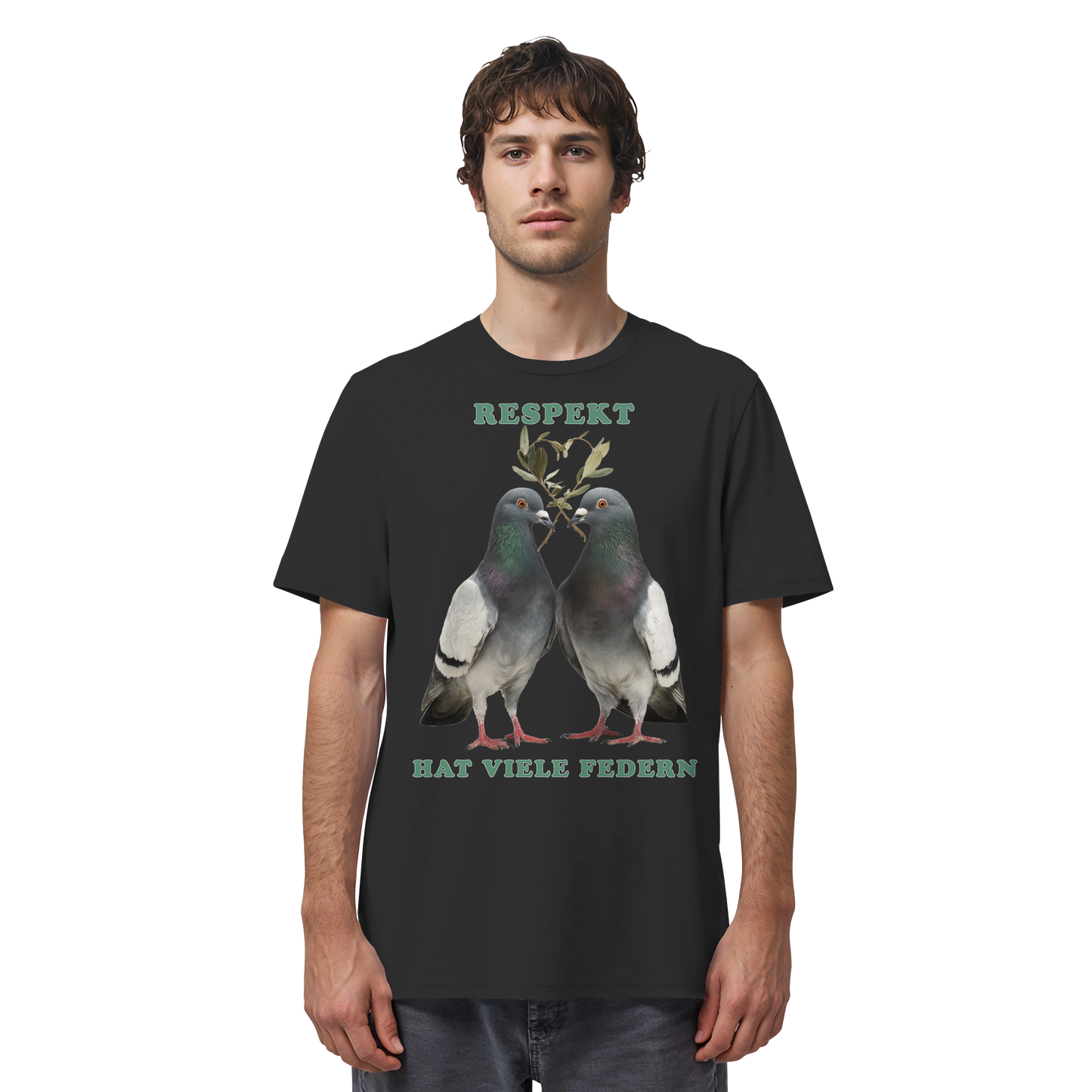 vegwear "Respekt hat viele Federn" - unisex Bio T-Shirt