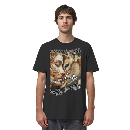 vegwear "actio = reactio" - unisex Bio T-Shirt, vegan ist Mitgefühl