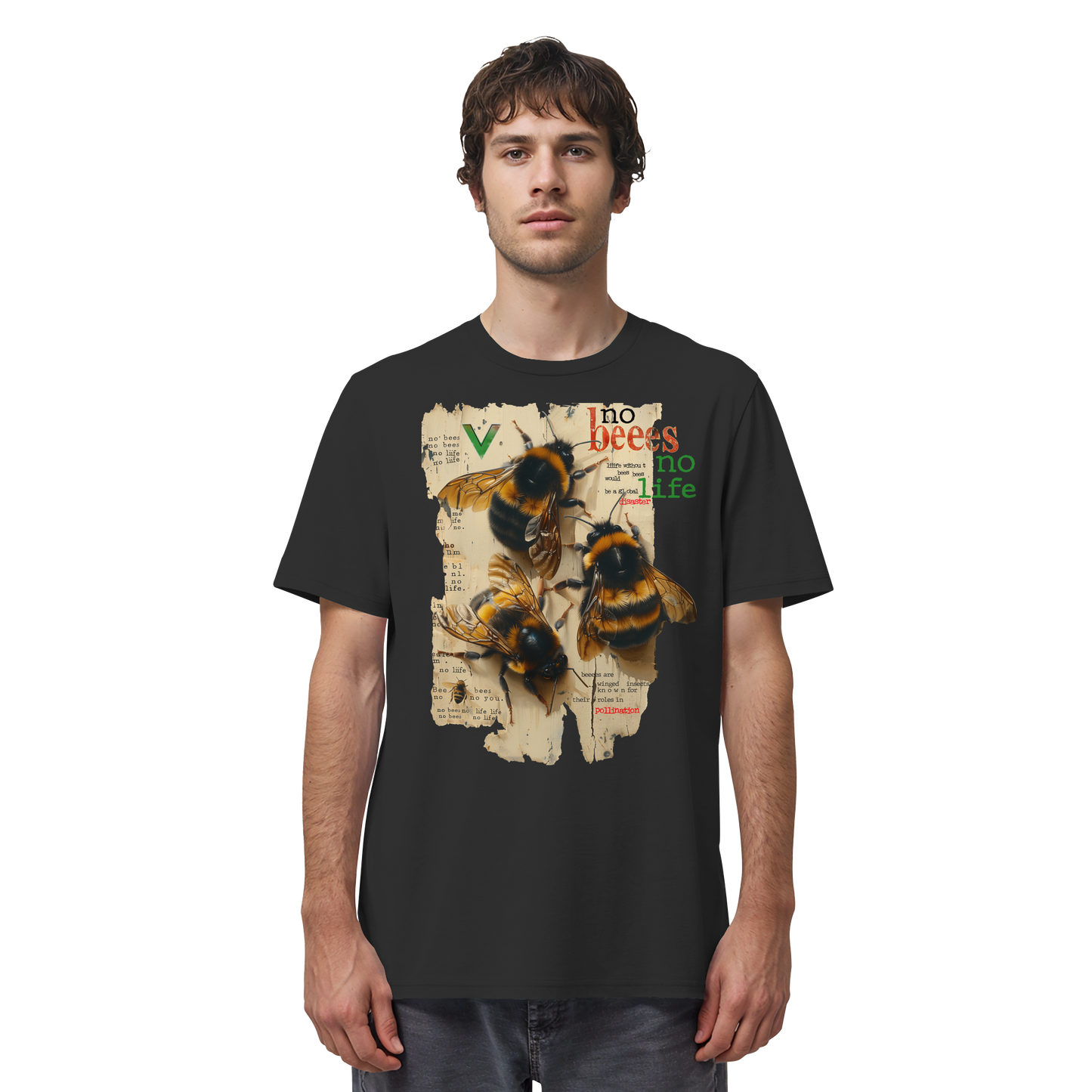 vegwear "no bees, no life" - unisex Bio T-Shirt, vegan fair