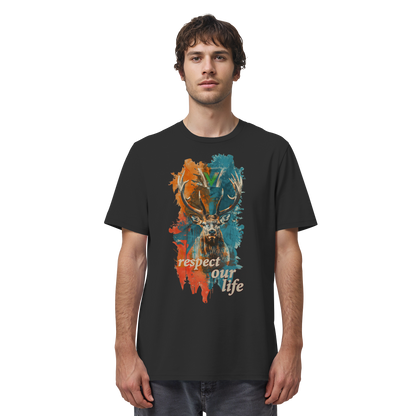 vegwear "respect our life - Hirsch" - unisex Bio T-Shirt