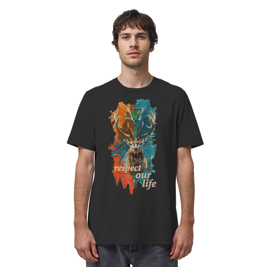 vegwear "respect our life - Hirsch" - unisex Bio T-Shirt