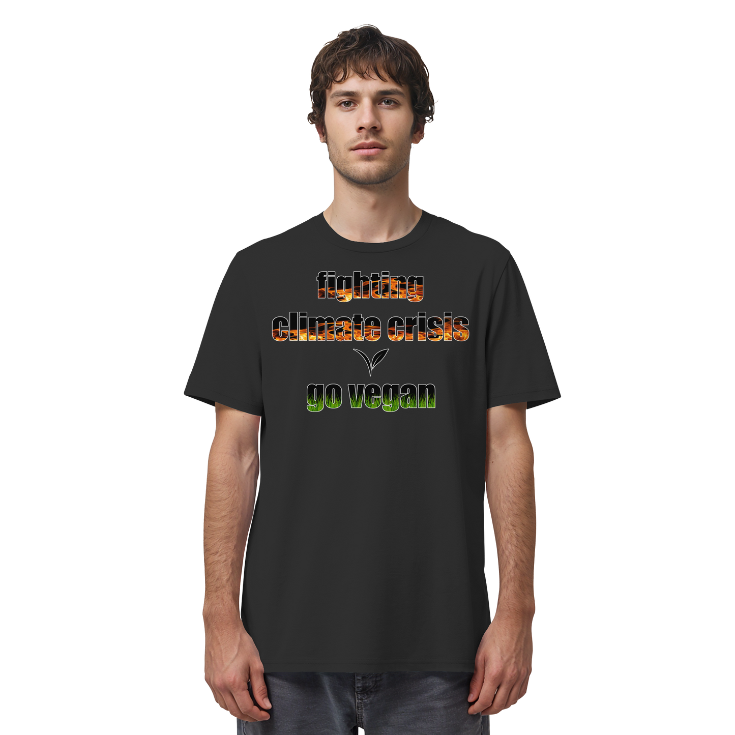 vegwear "fighting climate cirsis" - unisex Bio T-Shirt, vegan & klimafreundlich