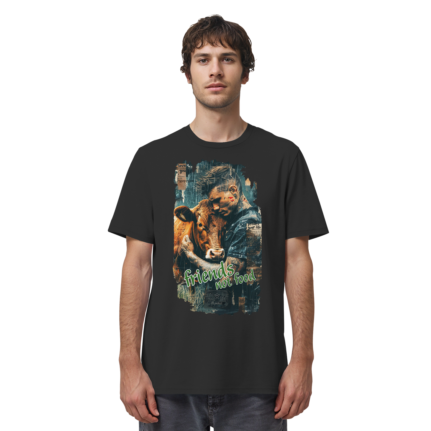 vegwear "friends not food" - unisex T-Shirt, vegan, fair, cool