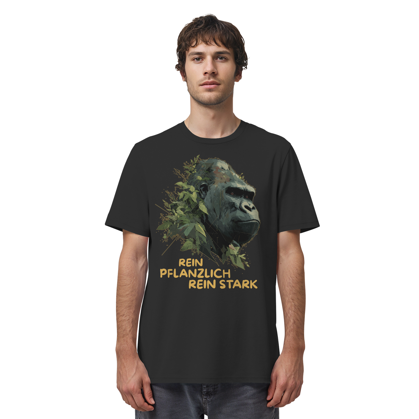 vegwear "Gorilla, rein pflanzlich, rein stark" - unisex Bio T-Shirt