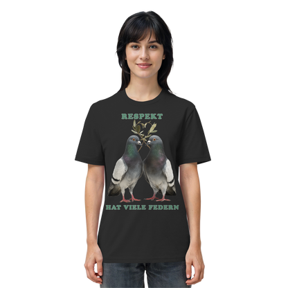 vegwear "Respekt hat viele Federn" - unisex Bio T-Shirt