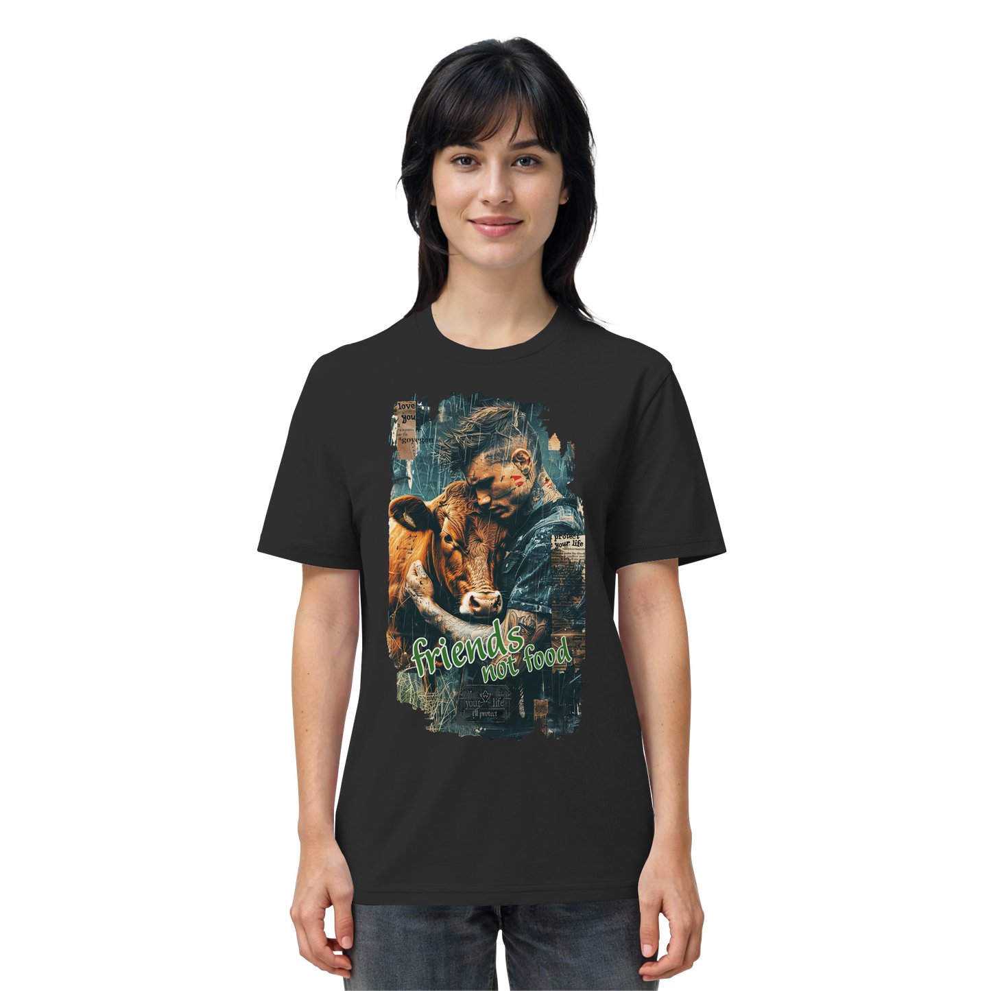 vegwear "friends not food" - unisex T-Shirt, vegan, fair, cool