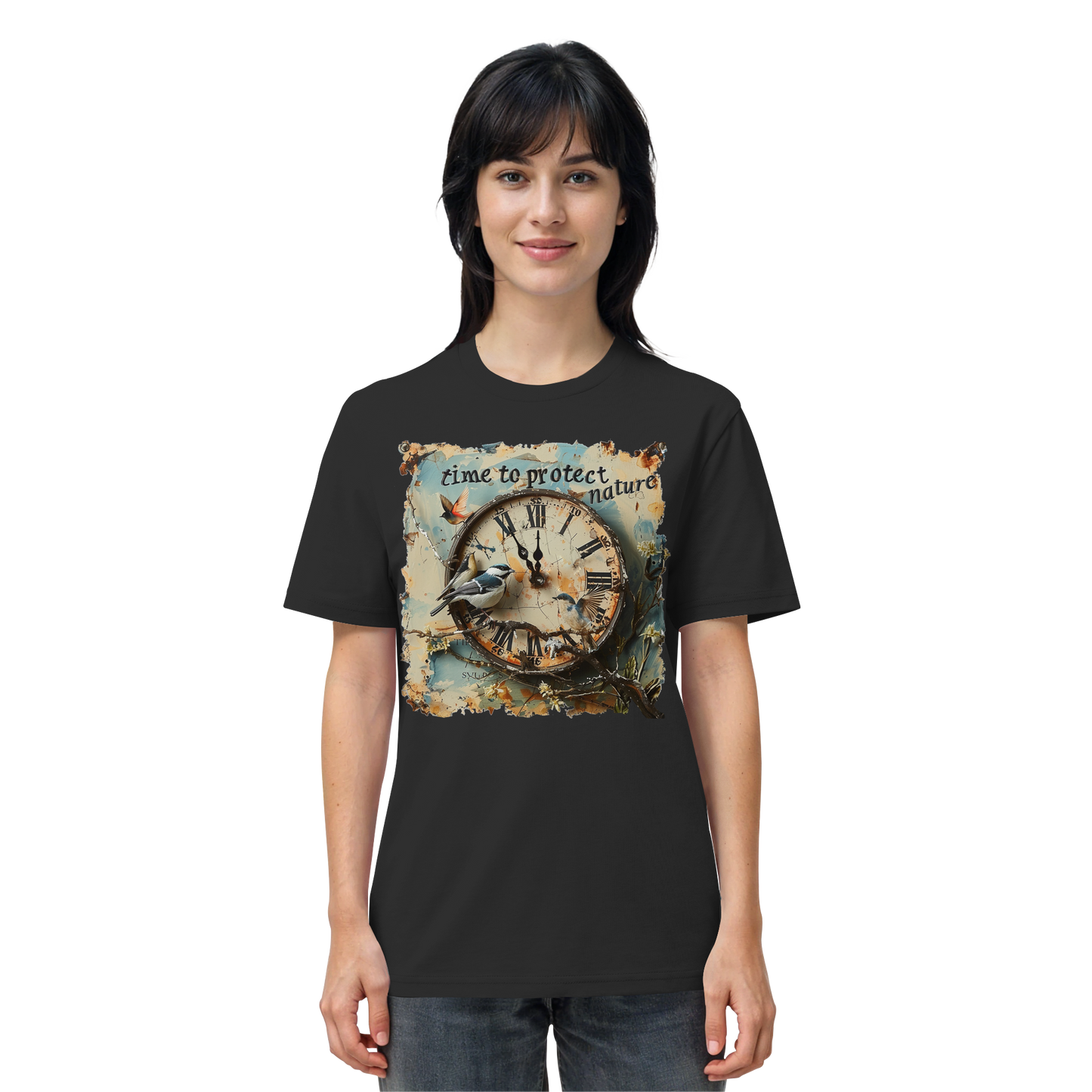 vegwear "time to protect nature" - unisex T-Shirt, nachhaltige Mode