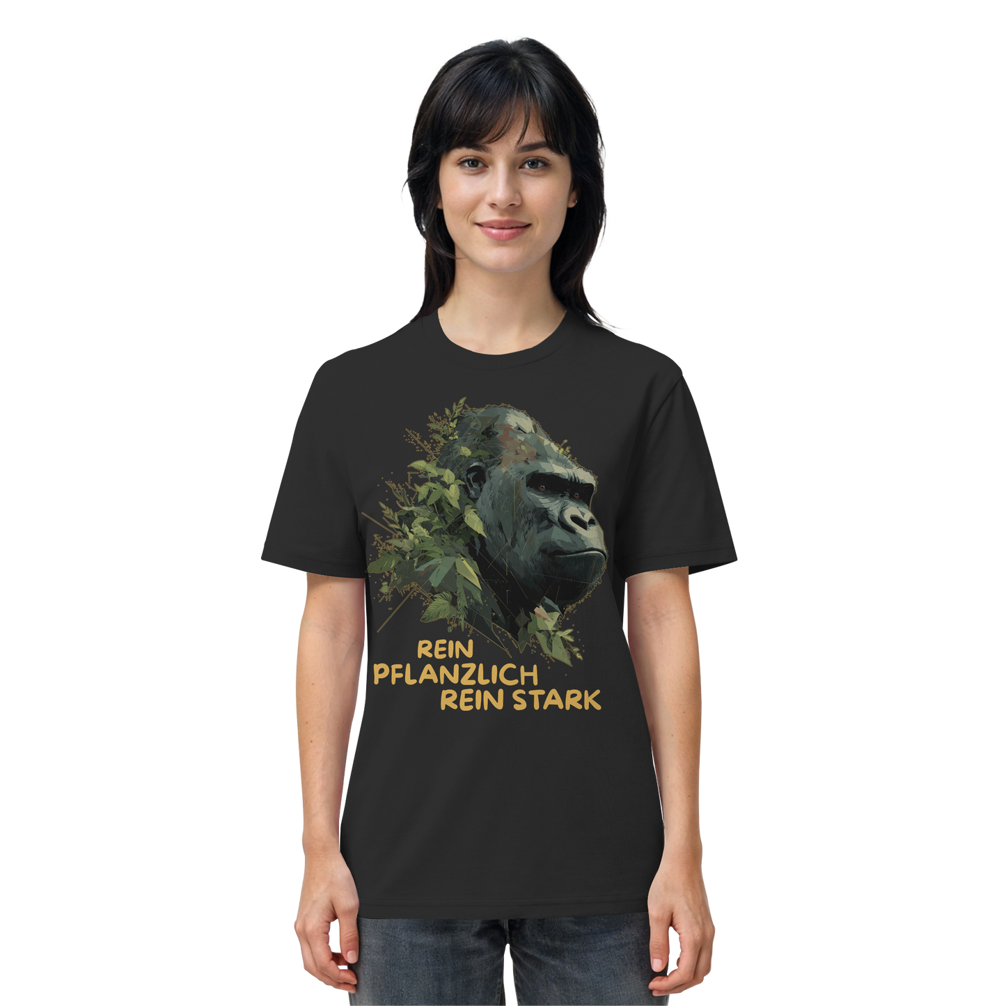 vegwear "Gorilla, rein pflanzlich, rein stark" - unisex Bio T-Shirt