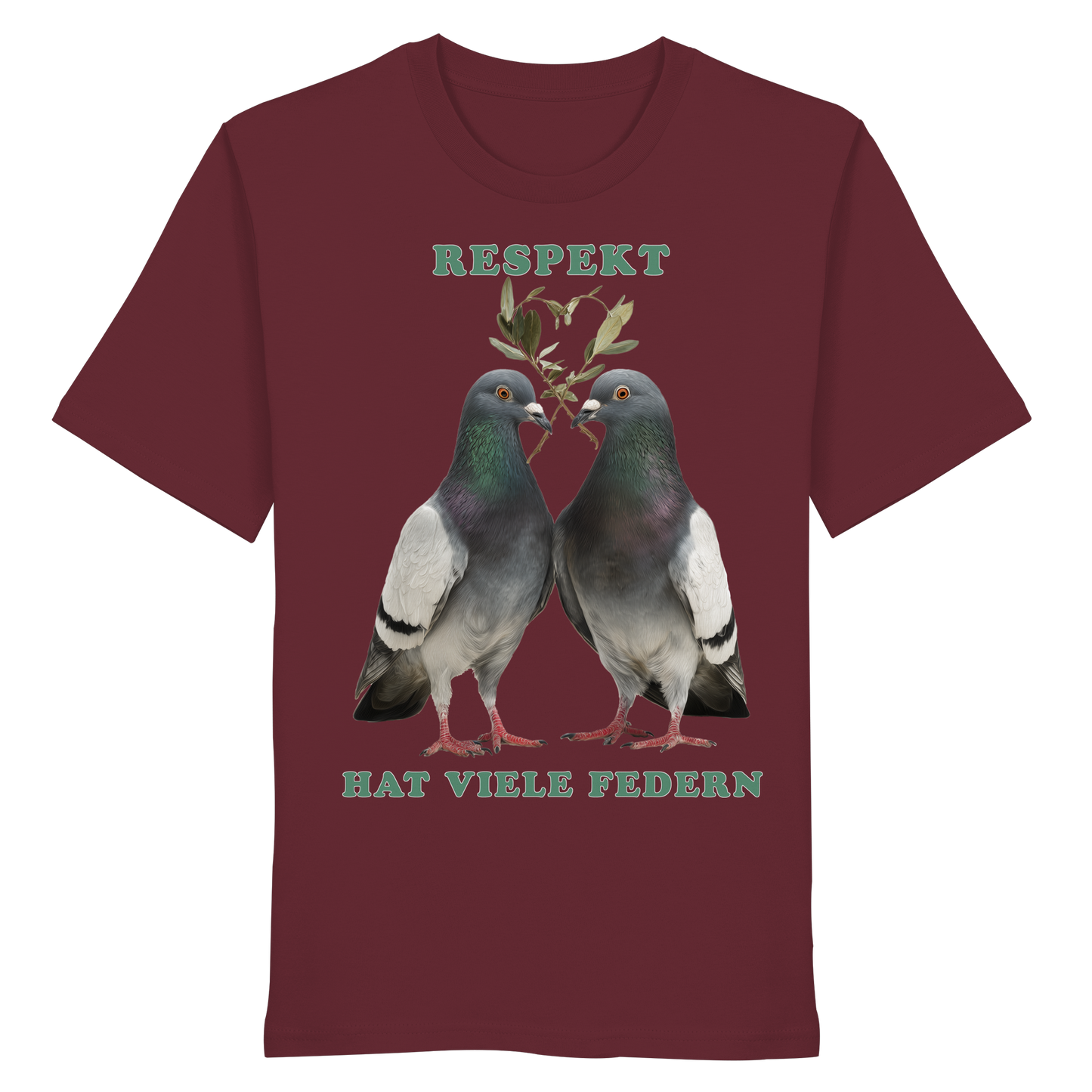 vegwear "Respekt hat viele Federn" - unisex Bio T-Shirt