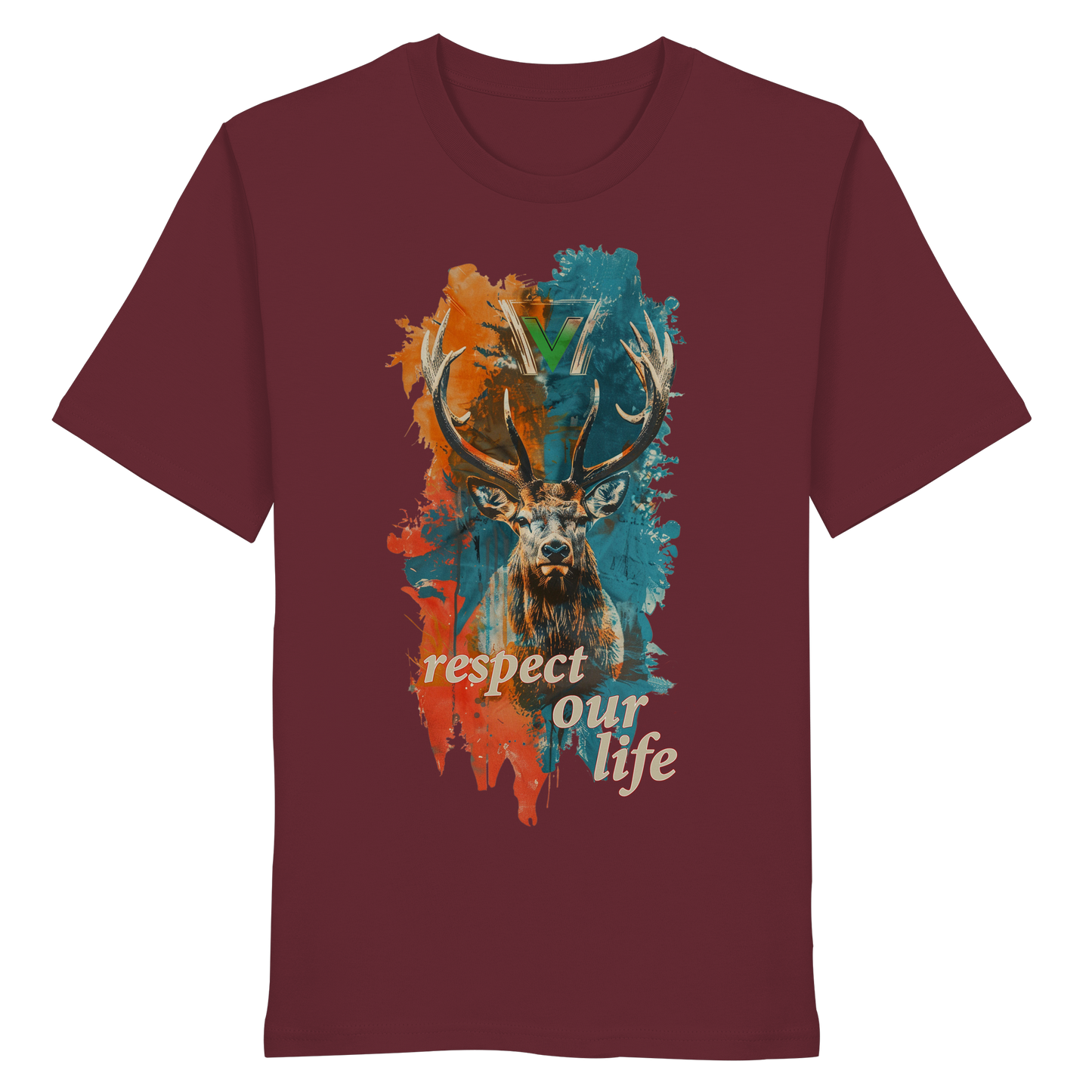 vegwear "respect our life - Hirsch" - unisex Bio T-Shirt
