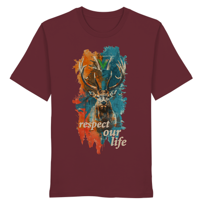 vegwear "respect our life - Hirsch" - unisex Bio T-Shirt