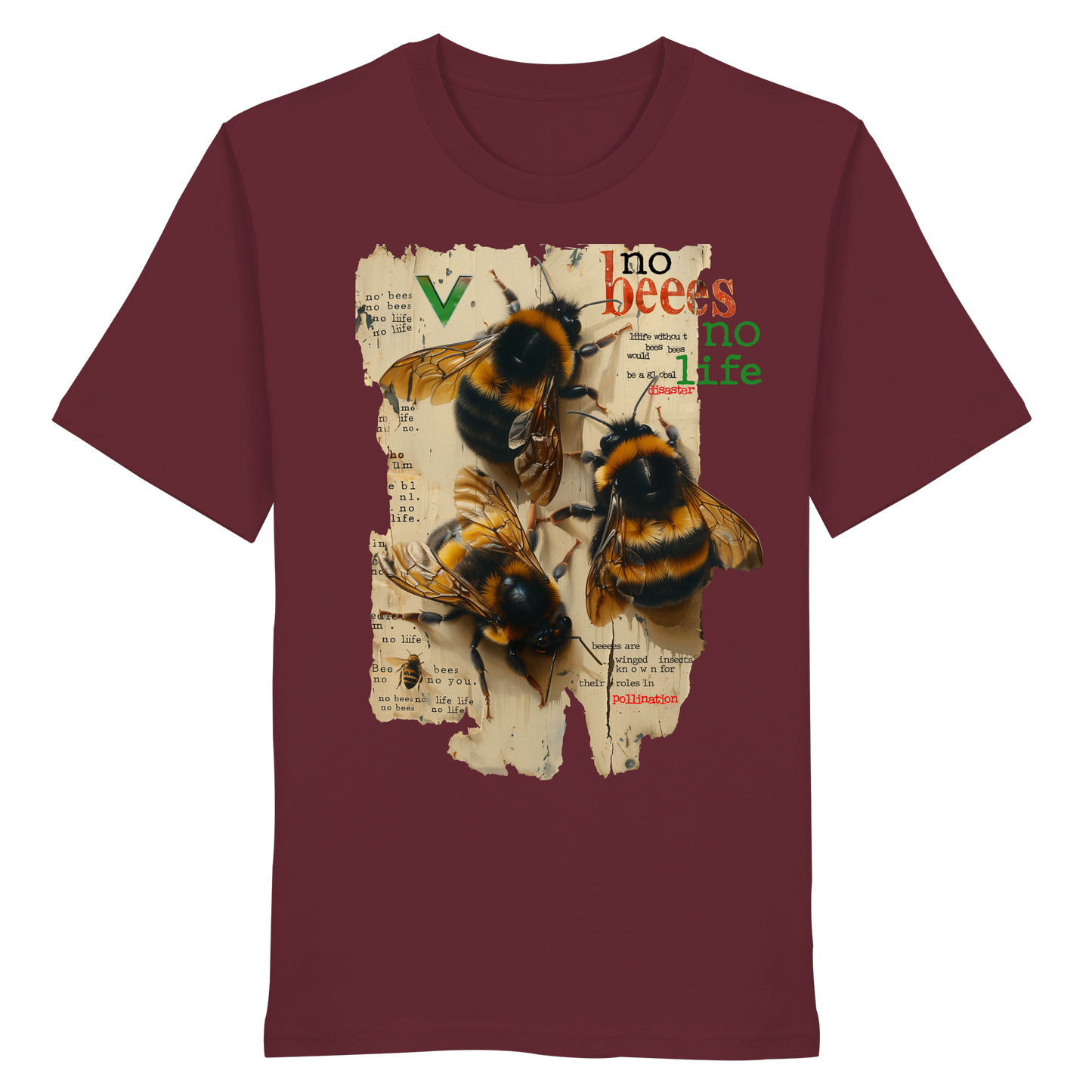 vegwear "no bees, no life" - unisex Bio T-Shirt, vegan fair
