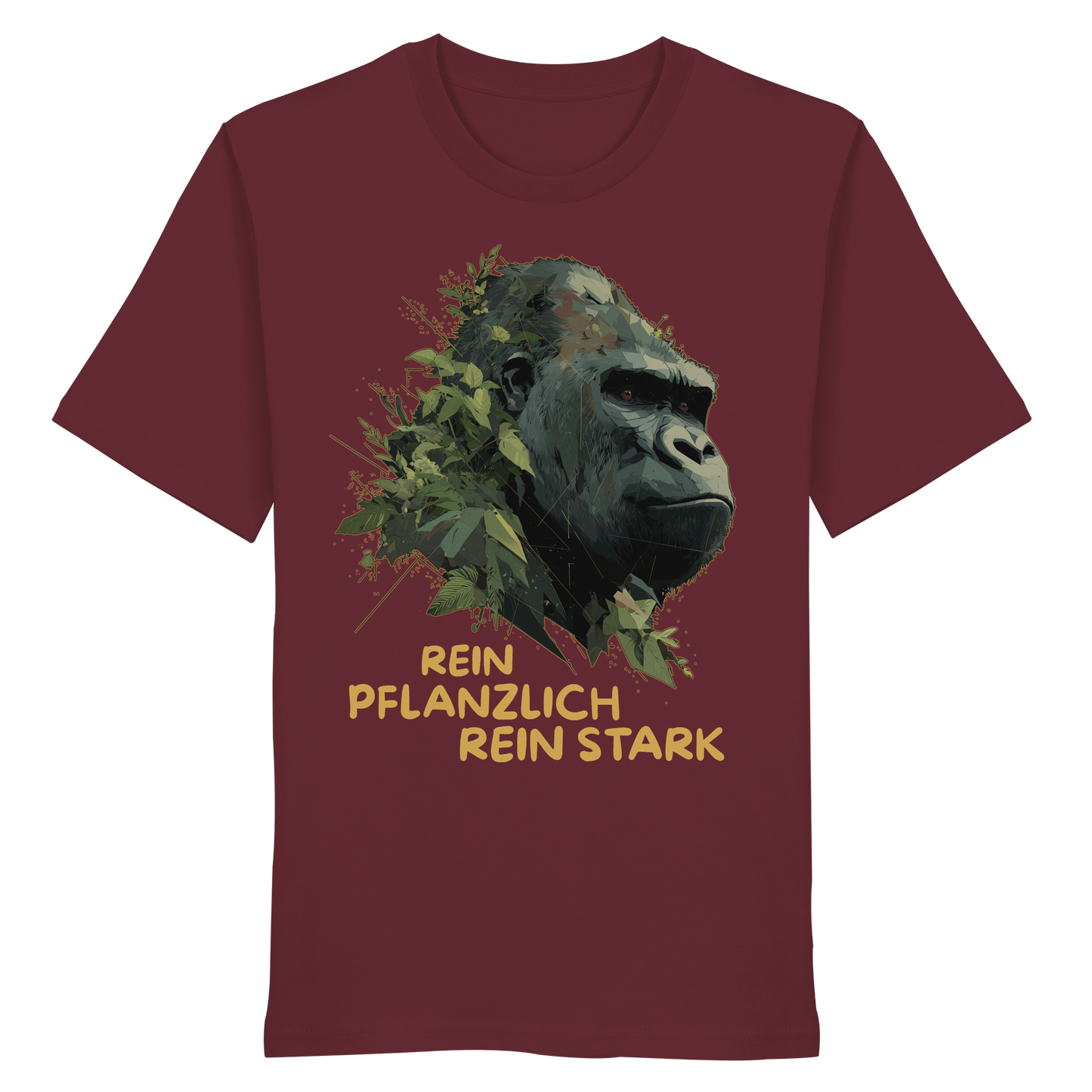 vegwear "Gorilla, rein pflanzlich, rein stark" - unisex Bio T-Shirt