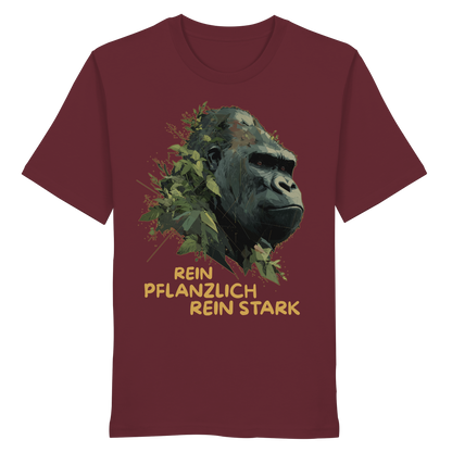 vegwear "Gorilla, rein pflanzlich, rein stark" - unisex Bio T-Shirt