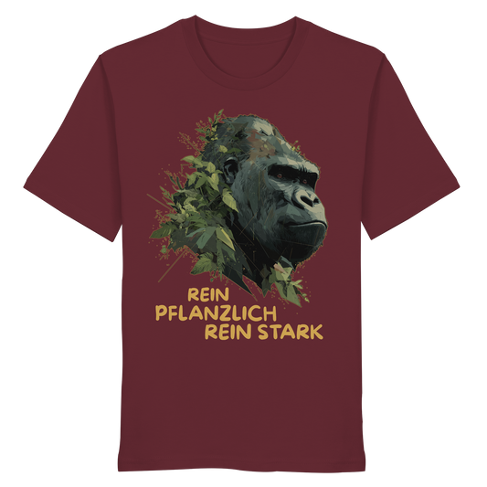 vegwear "Gorilla, rein pflanzlich, rein stark" - unisex Bio T-Shirt