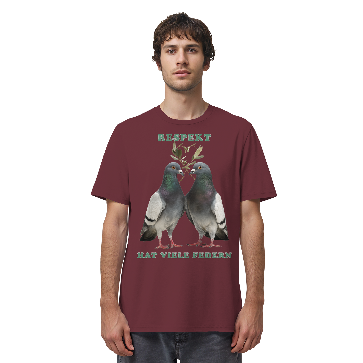 vegwear "Respekt hat viele Federn" - unisex Bio T-Shirt