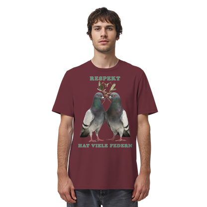vegwear "Respekt hat viele Federn" - unisex Bio T-Shirt