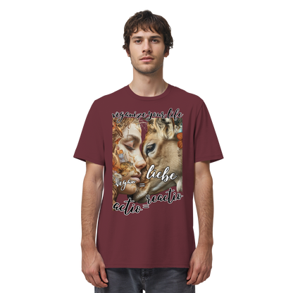 vegwear "actio = reactio" - unisex Bio T-Shirt, vegan ist Mitgefühl