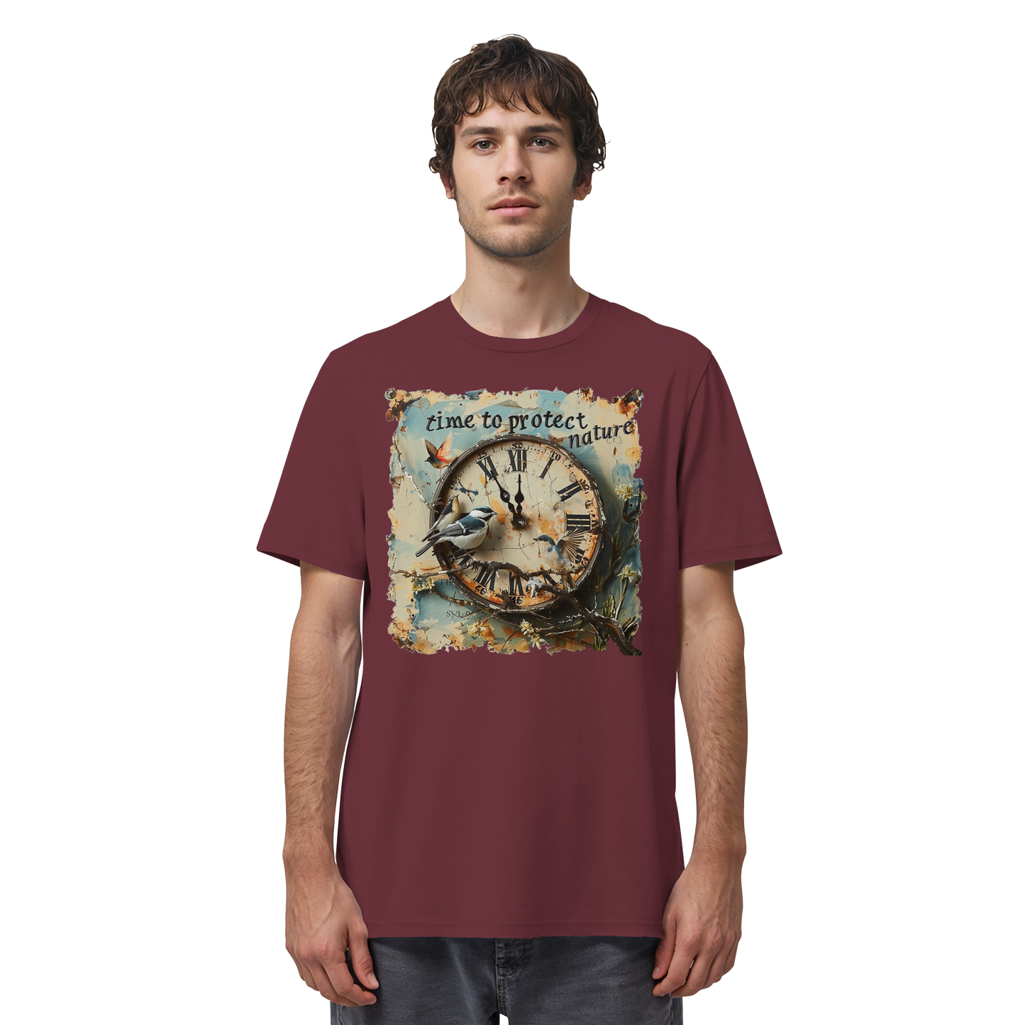 vegwear "time to protect nature" - unisex T-Shirt, nachhaltige Mode