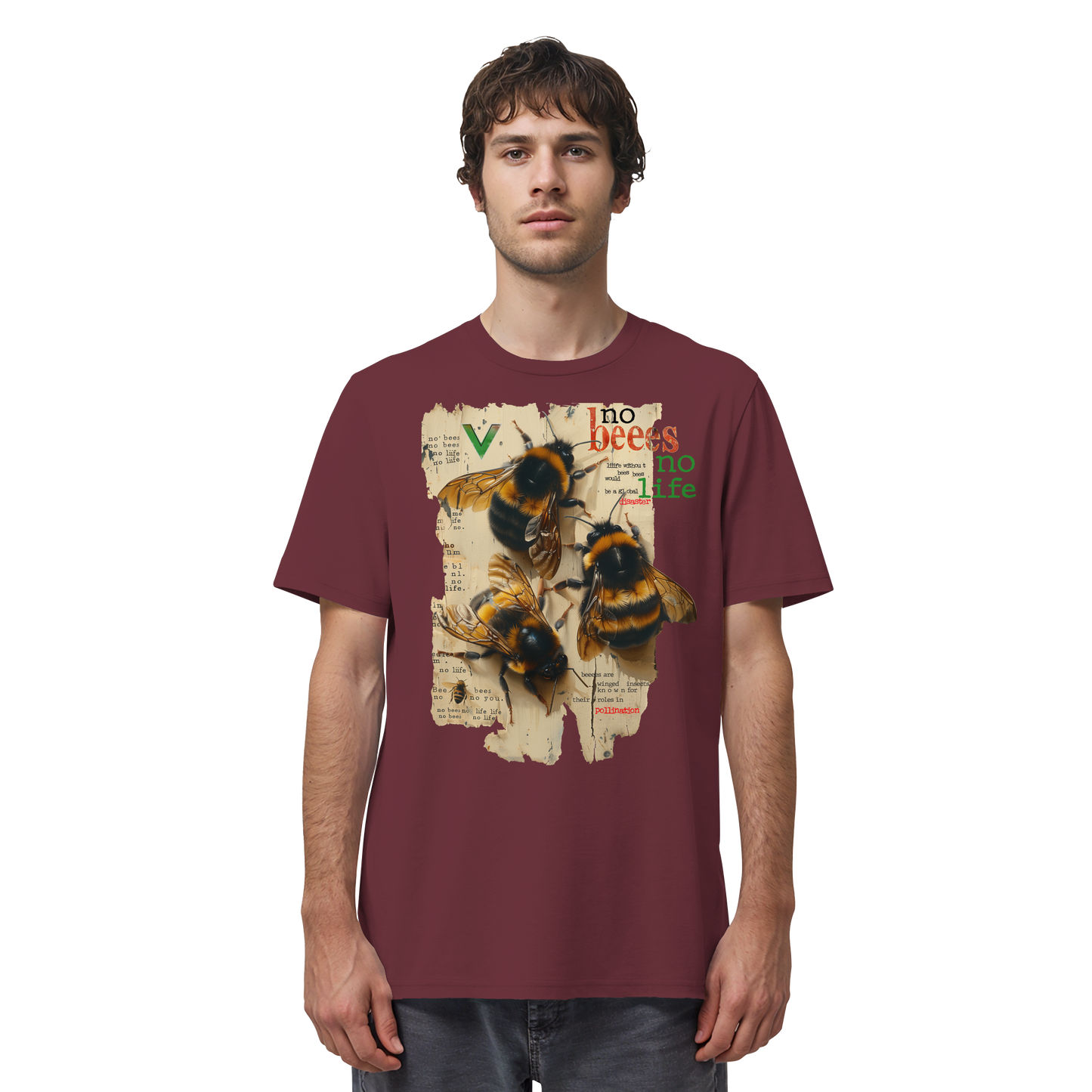 vegwear "no bees, no life" - unisex Bio T-Shirt, vegan fair