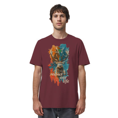 vegwear "respect our life - Hirsch" - unisex Bio T-Shirt