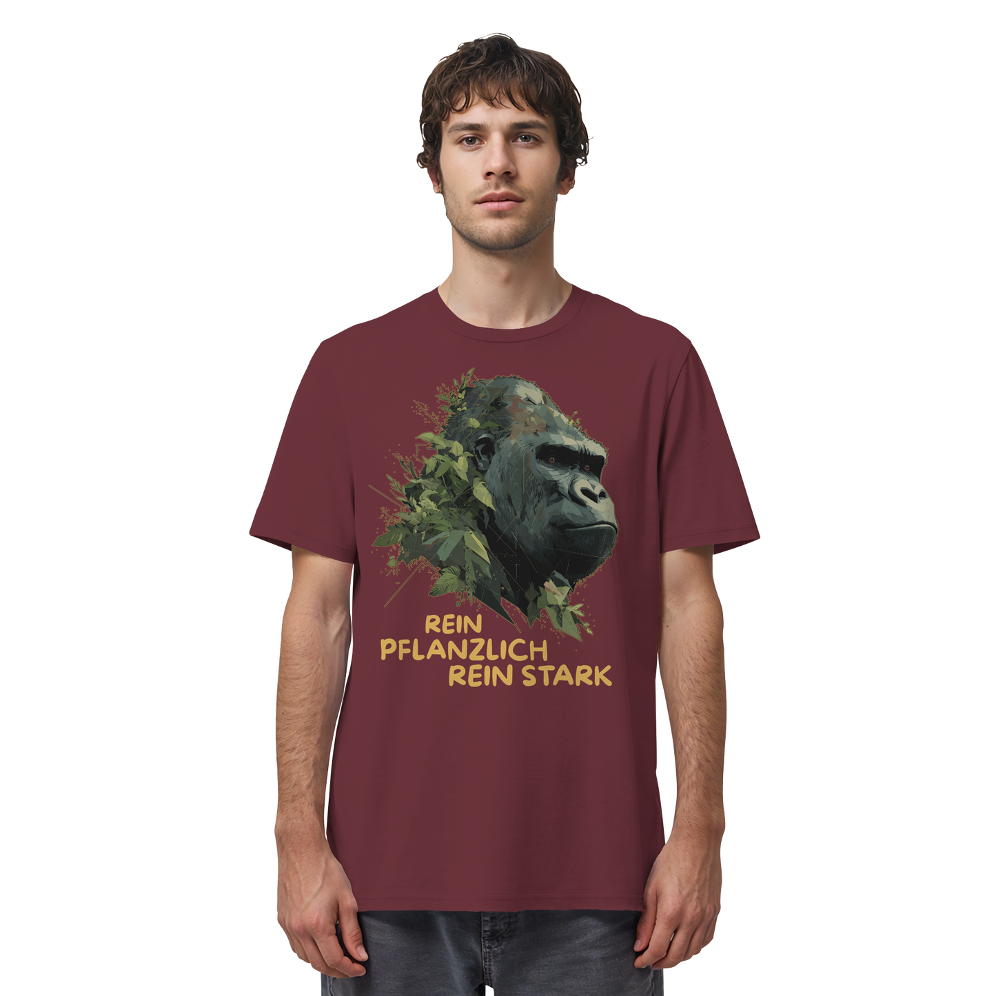 vegwear "Gorilla, rein pflanzlich, rein stark" - unisex Bio T-Shirt