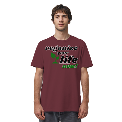 Bio-Baumwolle-T-Shirt: 'veganize your life' T-Shirt | vegwear
